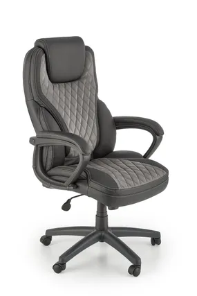Кресло компьютерное офисное вращающееся HALMAR GANDALF, черный/серый фото