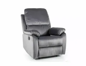 Крісло розкладне SIGNAL SPENCER 1 Velvet, тканина: оксамит Bluvel 14 - сірий фото