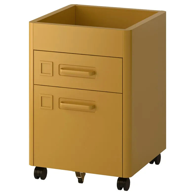 IKEA IDÅSEN ИДОСЕН, тумба с ящиками на колесах, золотисто-коричневый, 42x61 см 503.979.13 фото №1