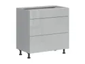 BRW Базовый шкаф для кухни Top Line 80 см с ящиками серый глянец, серый гранола/серый глянец TV_D3S_80/82_2SMB/SMB-SZG/SP фото thumb №2