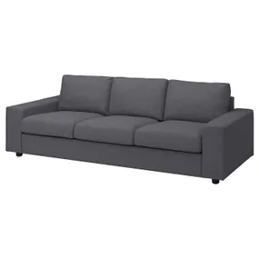 IKEA VIMLE ВИМЛЕ, 3-местный диван, с широкими подлокотниками / средне-серый цвет 194.013.33 фото