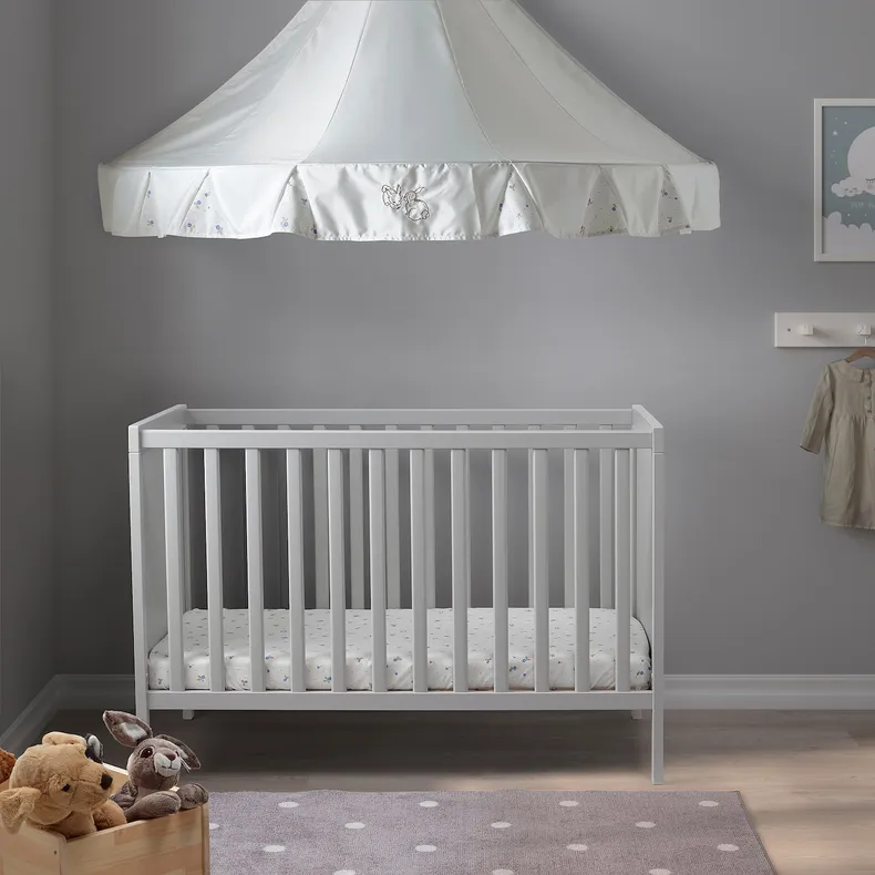 IKEA SUNDVIK СУНДВІК, ліжко для немовлят, сірий, 60x120 см 504.940.75 фото №3