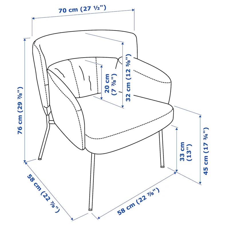 IKEA BINGSTA БИНГСТА, кресло, Виссл темно-желтый / Кабуса темно-желтый 404.556.49 фото №6