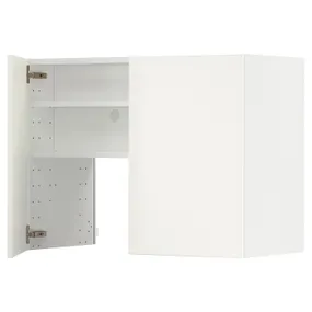 IKEA METOD МЕТОД, настінн шаф д / витяжки з полиц / дверц, білий / ВЕДДІНГЕ білий, 80x60 см 995.044.26 фото