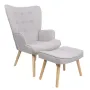 Крісло м'яке з підставкою для ніг MEBEL ELITE LOZANO 2 Velvet, тканина: сірий фото