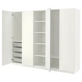 IKEA PAX ПАКС / FORSAND ФОРСАНД, гардероб, білий / білий, 250x60x201 см 294.780.82 фото