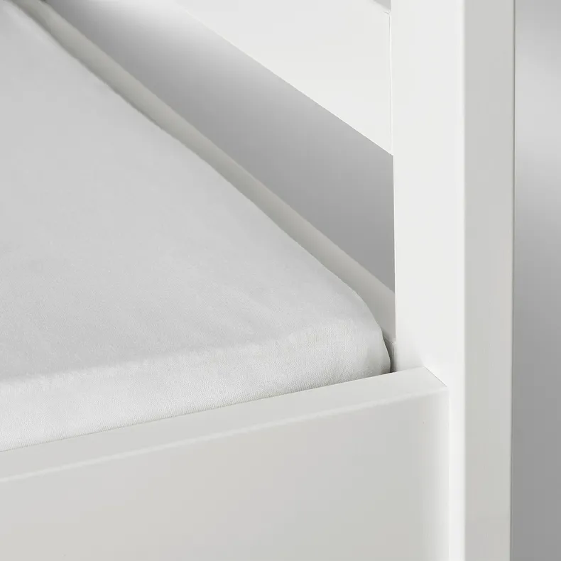 IKEA LEN ЛЕН, простыня натяжн для кроватки, белый, 60x120 см 501.139.38 фото №3
