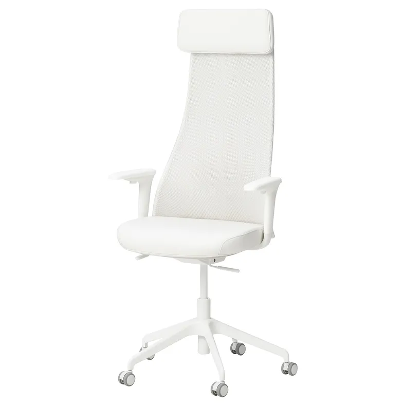 IKEA JÄRVFJÄLLET ЄРВФЙЕЛЛЕТ, офісний стілець із підлокітниками, ГРАНН білий 405.218.52 фото №1