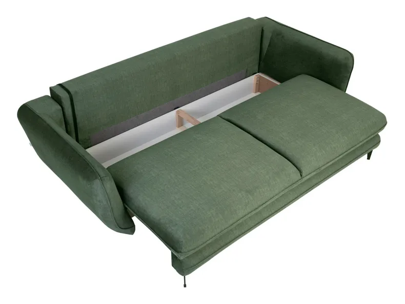 BRW Трехместный диван-кровать Sarius с велюровым ящиком зеленого цвета SO3-SARIUS-LX-3DL-GA_BBF2D2 фото №4