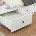 IKEA HEMNES ХЕМНЭС, кушетка с 2 матрасами/3ящиками, белый/Эготнес твердый, 80x200 см 794.281.17 фото thumb №6