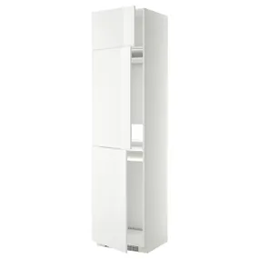 IKEA METOD МЕТОД, высокий шкаф д / холод / мороз / 3 дверцы, белый / Рингхульт белый, 60x60x240 см 094.700.44 фото