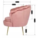 Крісло м'яке оксамитове MEBEL ELITE ANGEL Velvet, рожевий фото thumb №10