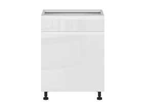 BRW Кухонный цокольный шкаф Sole 60 см левый с выдвижным ящиком белый глянец, альпийский белый/глянцевый белый FH_D1S_60/82_L/SMB-BAL/BIP фото