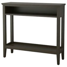IKEA IDANÄS ИДАНЭС, консольный стол, тёмно-коричневый с пятнами, 104x32x95 см 504.878.76 фото
