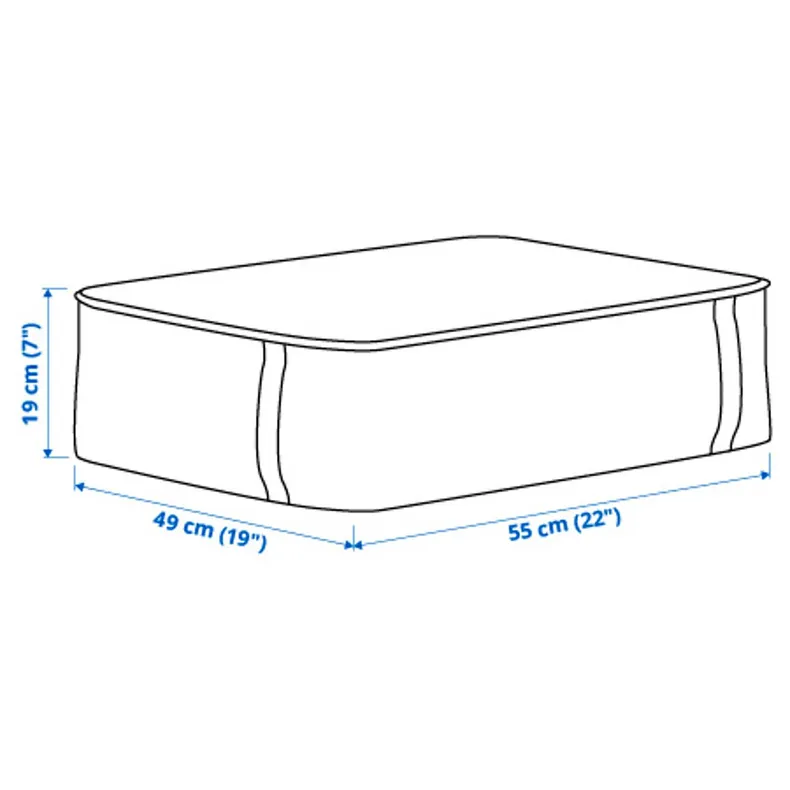 IKEA SÄCKKÄRRA, ящик для одежды/белья, бирюза, 55x49x19 см 005.918.61 фото №5