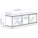 IKEA LANESUND ЛАНЕСУНД, шкаф для ТВ, комбинация, серо-коричневый, 282x47x152 см 495.147.29 фото thumb №5