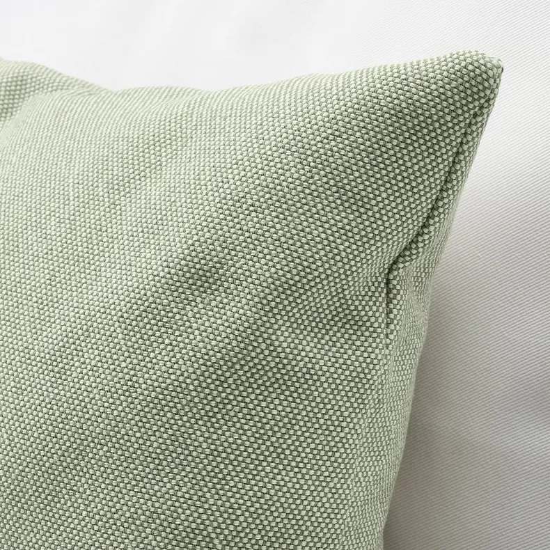 IKEA SANDTRAV САНДТРАВ, подушка, сіро-зелений / білий, 45x45 см 805.634.49 фото №4