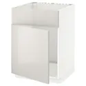 IKEA METOD МЕТОД, підлог шафа д / мий, дверц / фронт пан, білий / Ringhult світло-сірий, 60x60 см 894.637.80 фото thumb №1
