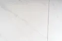 Обеденный раскладной стол SIGNAL JOHNN, белый мрамор / черный матовый, 85x120 фото thumb №6