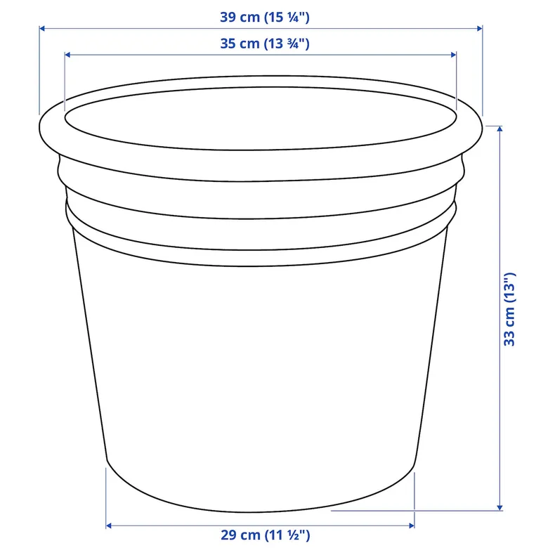 IKEA CURRYBLAD КУРРЮБЛАД, горщик для квітів, зовнішня тераса, 35 см 605.607.53 фото №4