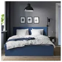 IKEA MALM МАЛЬМ, каркас ліжка, високий, синій/Лейрсунд, 140x200 см 795.599.76 фото thumb №6