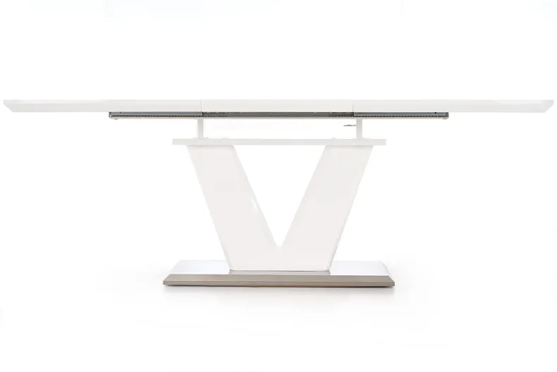 Кухонний стіл HALMAR MISTRAL 160-220x90 см, глянцевий білий фото №5