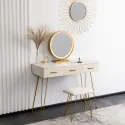 Туалетний столик з кріслом MEBEL ELITE SANDY, кремовий / золотий фото thumb №2