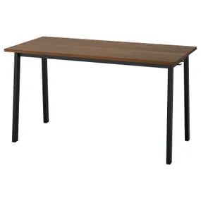 IKEA MITTZON МИТТЗОН, конференц-стол, Шпон ореха/черный, 140x68x75 см 195.330.03 фото