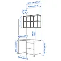 IKEA ENHET ЕНХЕТ, шафа, антрацит / білий, 121.5x63.5x222 см 295.480.75 фото thumb №4