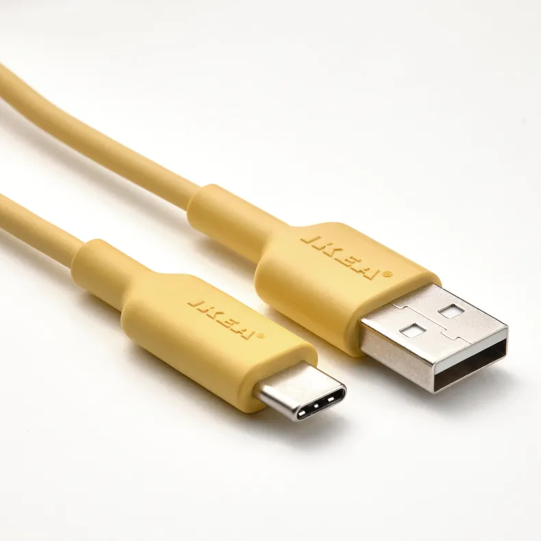 IKEA SITTBRUNN СІТТБРУНН, кабель USB-A–USB-C, блідо-жовтий, 1 m 805.394.83 фото №5