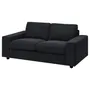IKEA VIMLE ВІМЛЕ, 2-місний диван, з широкими підлокітниками/САКСЕМАРА чорно-синій 394.005.54 фото