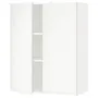 IKEA METOD МЕТОД, навісна шафа з полицями / 2 дверцят, білий / Voxtorp матовий білий, 80x100 см 194.613.79 фото
