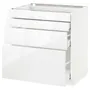 IKEA METOD МЕТОД / MAXIMERA МАКСИМЕРА, напольн шкаф 4 фронт панели / 4 ящика, белый / Рингхульт белый, 80x60 см 290.499.73 фото