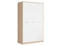 BRW Шкаф 3-х дверный Nepo Plus 118 см с ящиками дуб сонома/белый, дуб сонома/белый SZF3D2S-DSO/BI фото thumb №1
