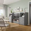 IKEA HAUGA ХАУГА, комбинация для хранения / под ТВ, серый, 277x46x116 см 793.884.37 фото thumb №5