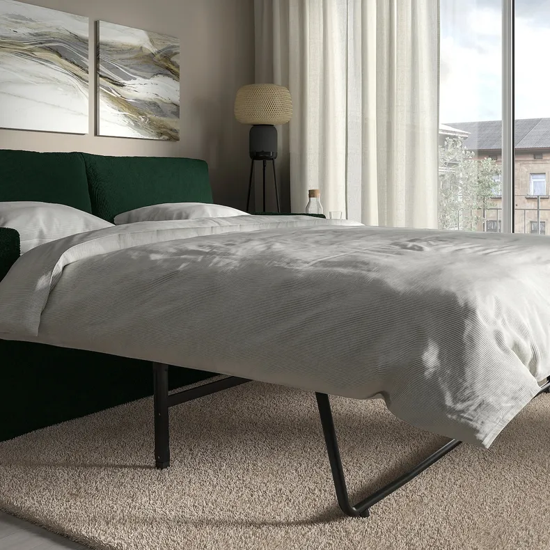 IKEA HYLTARP ХЮЛЬТАРП, 2-місний диван-ліжко, Талміра темно-зелена 195.148.82 фото №4