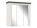 BRW Монреаль 79 см настенный шкаф для ванной комнаты с зеркалом и 3 дверцами сосна белая, Белая сосна/Тачвуд SOBI фото thumb №6