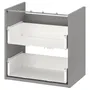 IKEA ENHET ЭНХЕТ, напольный шкаф для раковины,2 ящика, серый, 60x40x60 см 604.405.10 фото