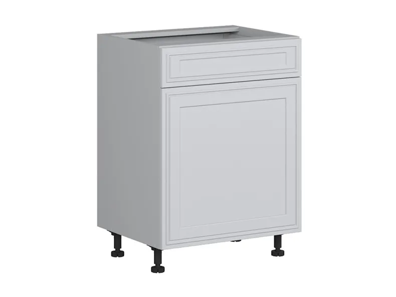 BRW Нижний кухонный шкаф Verdi 60 см левый с ящиком с плавным закрытием светло-серый матовый, греноловый серый/светло-серый матовый FL_D1S_60/82_L/STB-SZG/JSZM фото №2