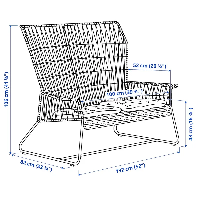 IKEA TALLSKÄR, 4-х місний комплект, зовнішній антрацит/куддарна світло-сірий бежевий 495.825.01 фото №3