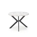 Кухонний стіл HALMAR PERONI 100-250x100 см білий мармур - чорний фото thumb №1