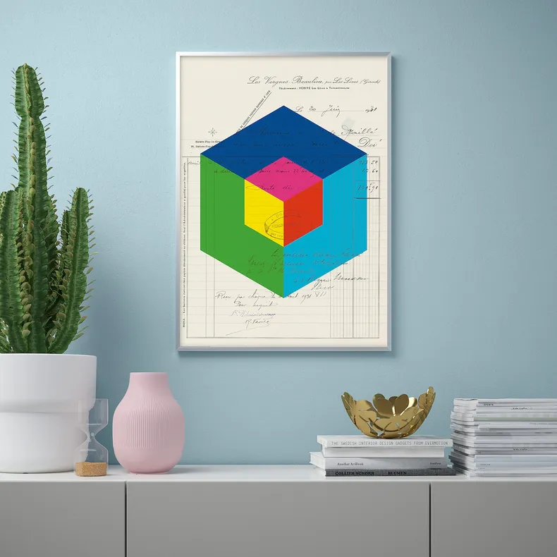 IKEA BILD БИЛЬД, постер, цветные блоки, 50x70 см 905.216.37 фото №2