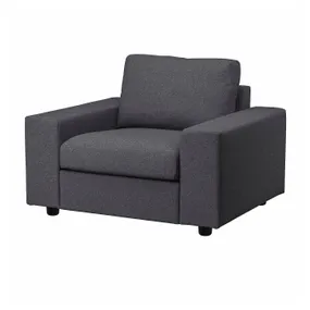 IKEA VIMLE ВИМЛЕ, кресло, с широкими подлокотниками / средне-серый цвет 994.771.83 фото