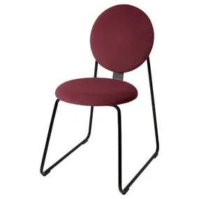 IKEA MÅNHULT МОНХУЛЬТ, стілець, чорний / Хакебо темно-червоний 505.470.50 фото