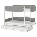 IKEA VITVAL ВІТВАЛЬ, каркас двояр ліжка з нижньою рам, білий/світло-сірий, 90x200 см 193.029.22 фото thumb №1