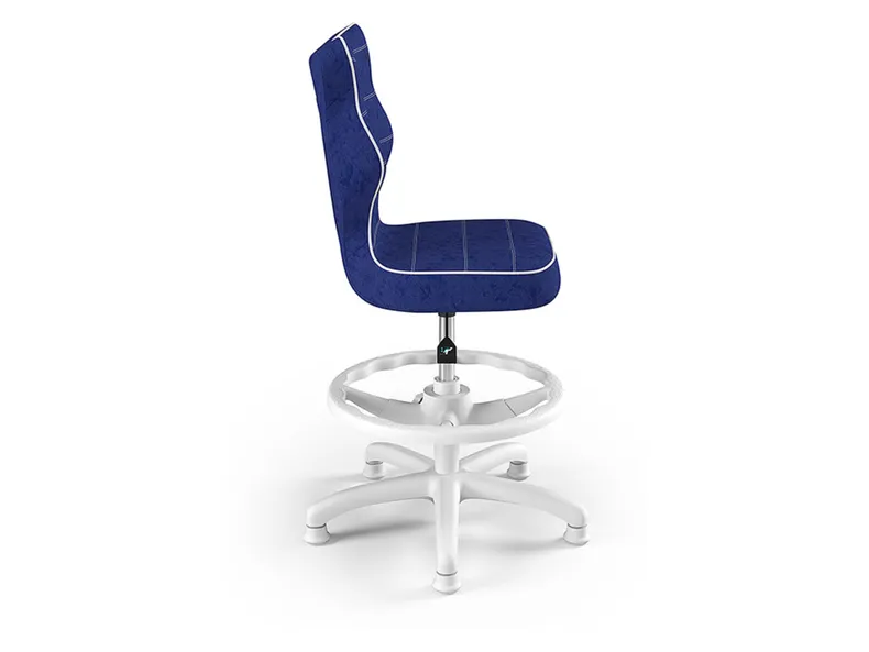 BRW Дитячий стілець з підставкою для ніг синій розмір 4 OBR_PETIT_BIALY_ROZM.4_WK+P_VISTO_06 фото №2