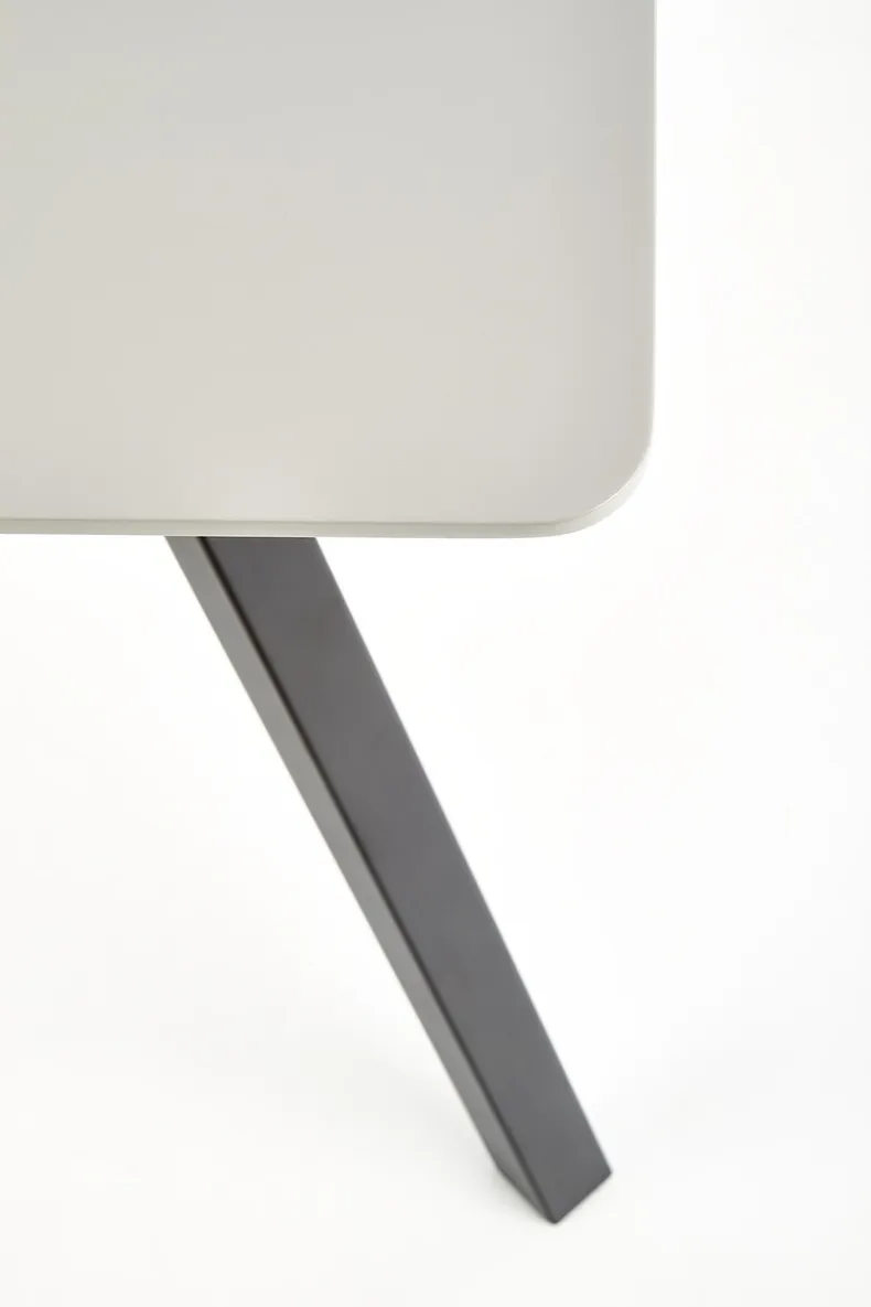 Стол кухонный HALMAR BALROG 140x80 см, каркас - черный, столешница - светло-серая фото №13