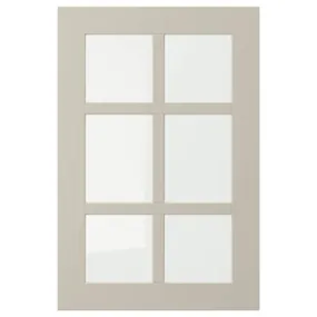 IKEA STENSUND СТЕНСУНД, скляні дверцята, бежевий, 40x60 см 504.532.06 фото
