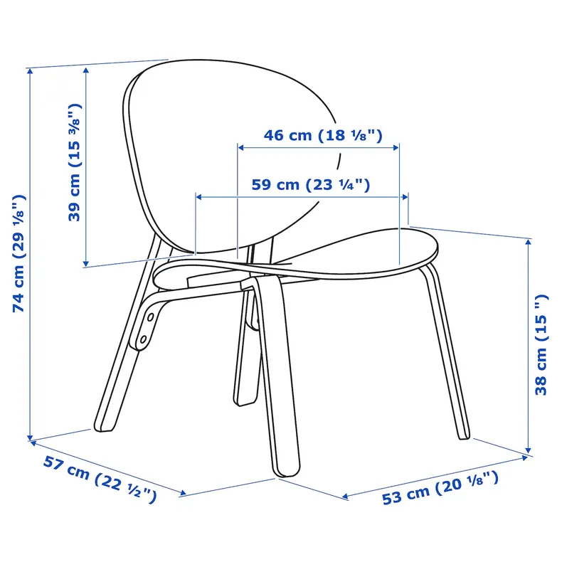 IKEA FRÖSET ФРЕСЕТ, крісло, дуб морений чорний окль 404.235.59 фото №6