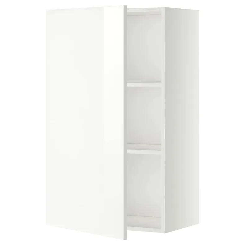 IKEA METOD МЕТОД, шафа навісна із полицями, білий / РІНГХУЛЬТ білий, 60x100 см 894.669.29 фото №1
